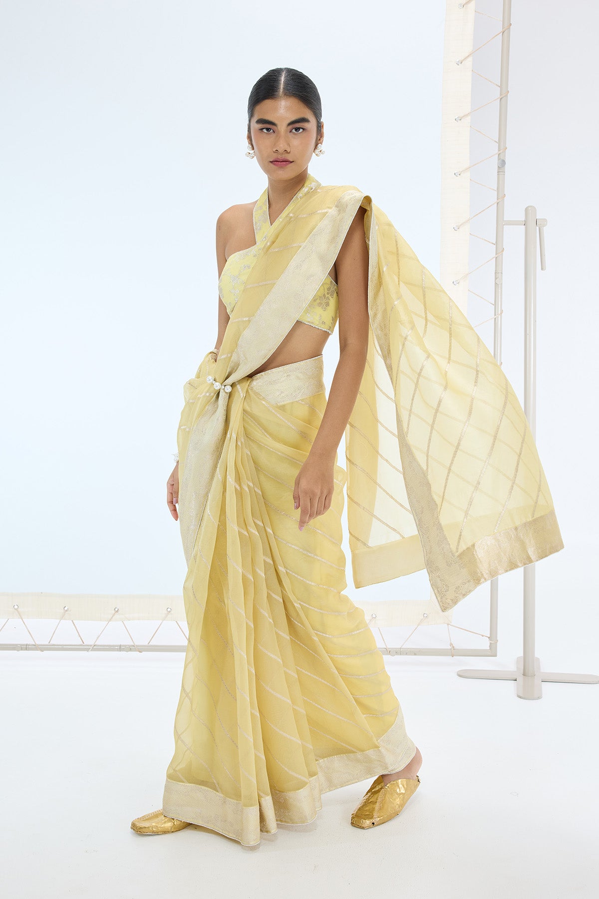The Ivy Saree in Lemon