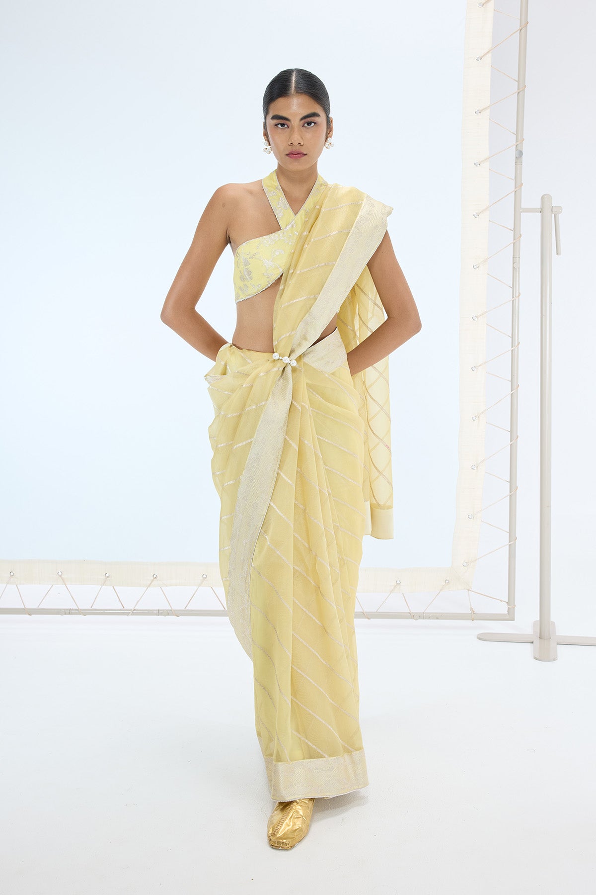 The Ivy Saree in Lemon