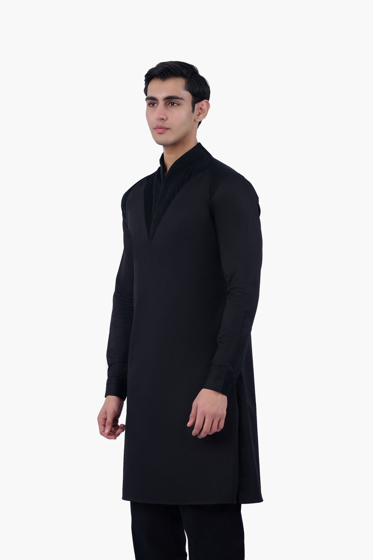 Noir Pintuck Kurta Set