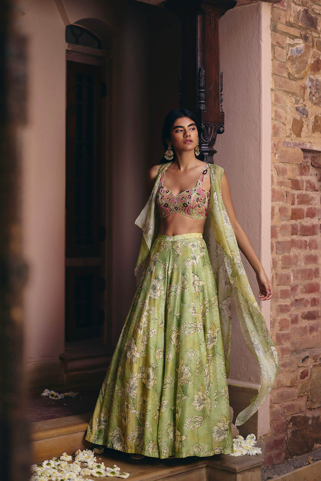 Blossom Cape Sharara Set