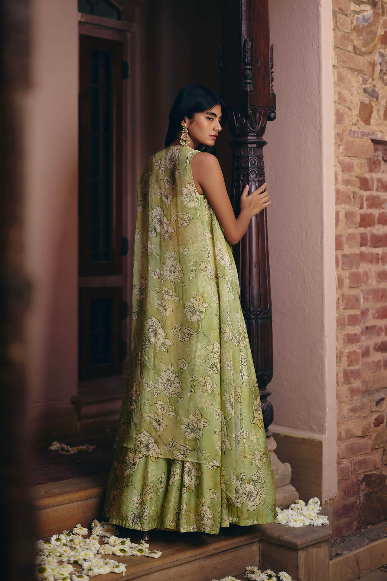 Blossom Cape Sharara Set