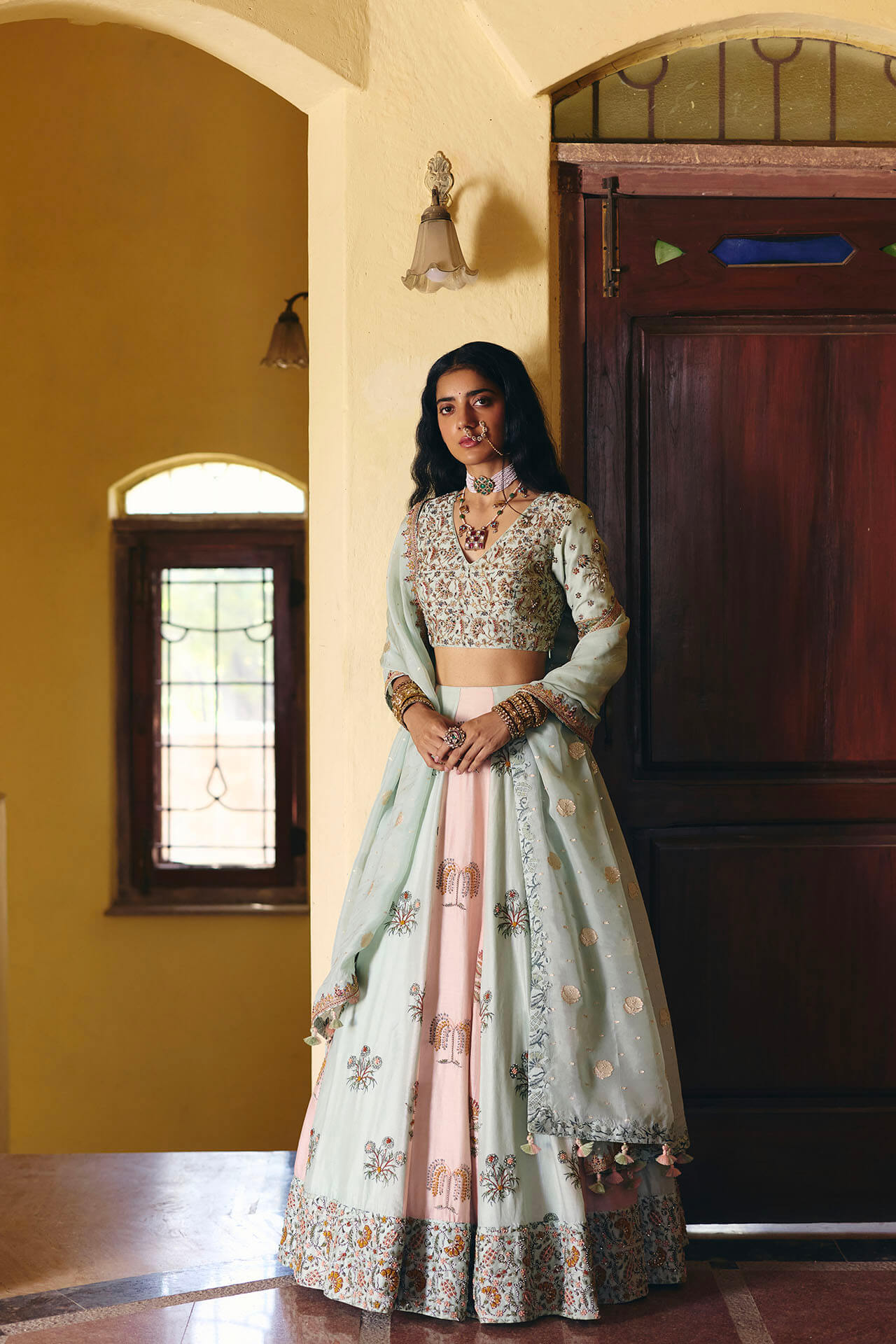 Pink & Mint Lehenga