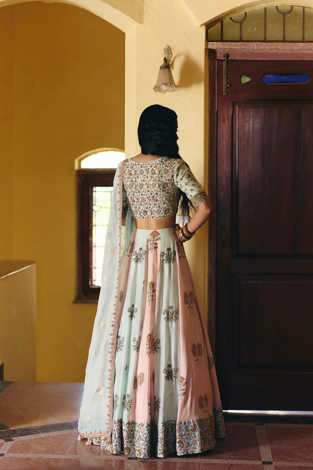 Pink & Mint Lehenga