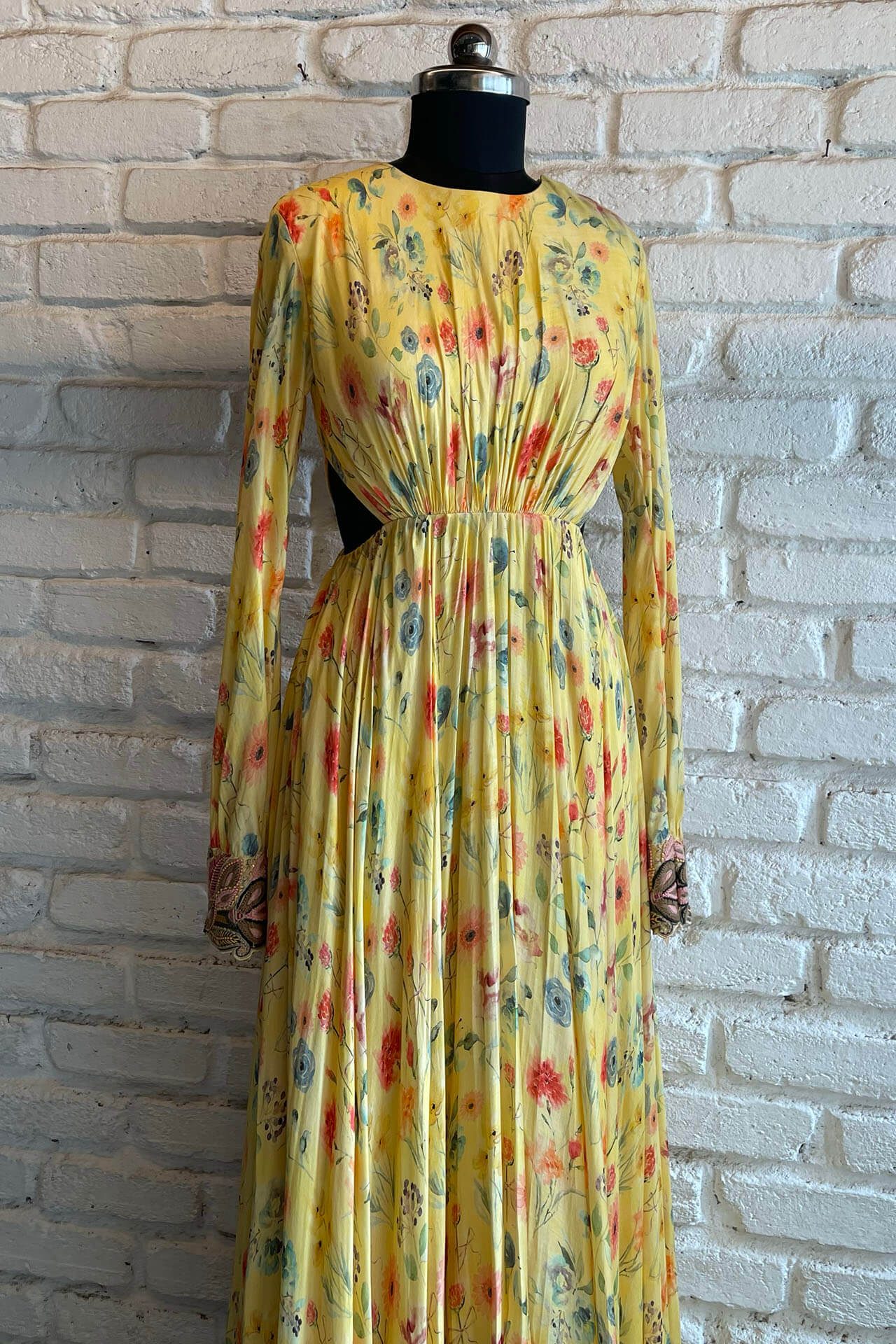 Yellow Cutout Maxi Dress