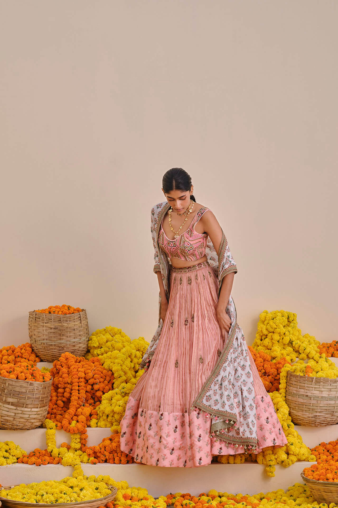 Pink Orchid Marodi Lehenga Set