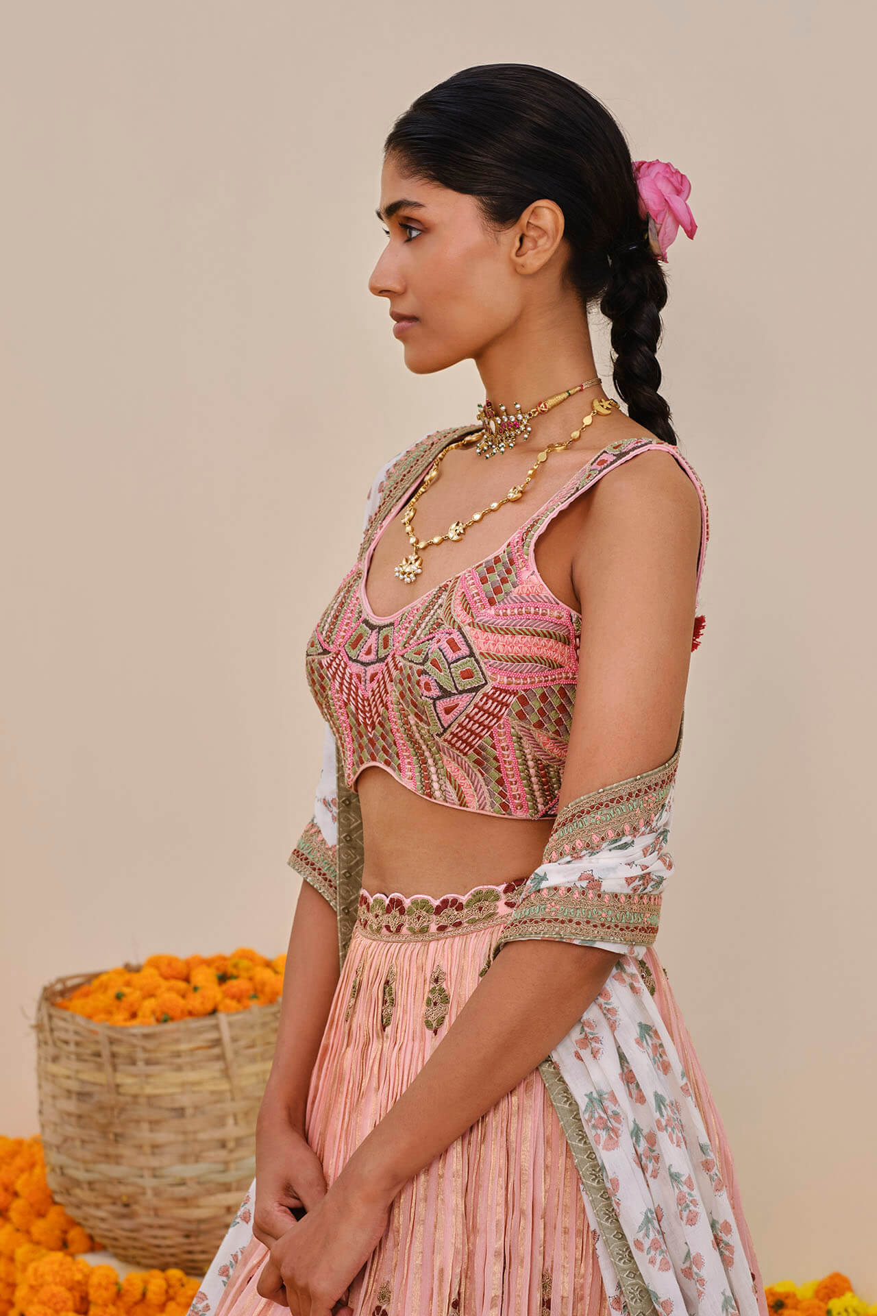 Pink Orchid Marodi Lehenga Set