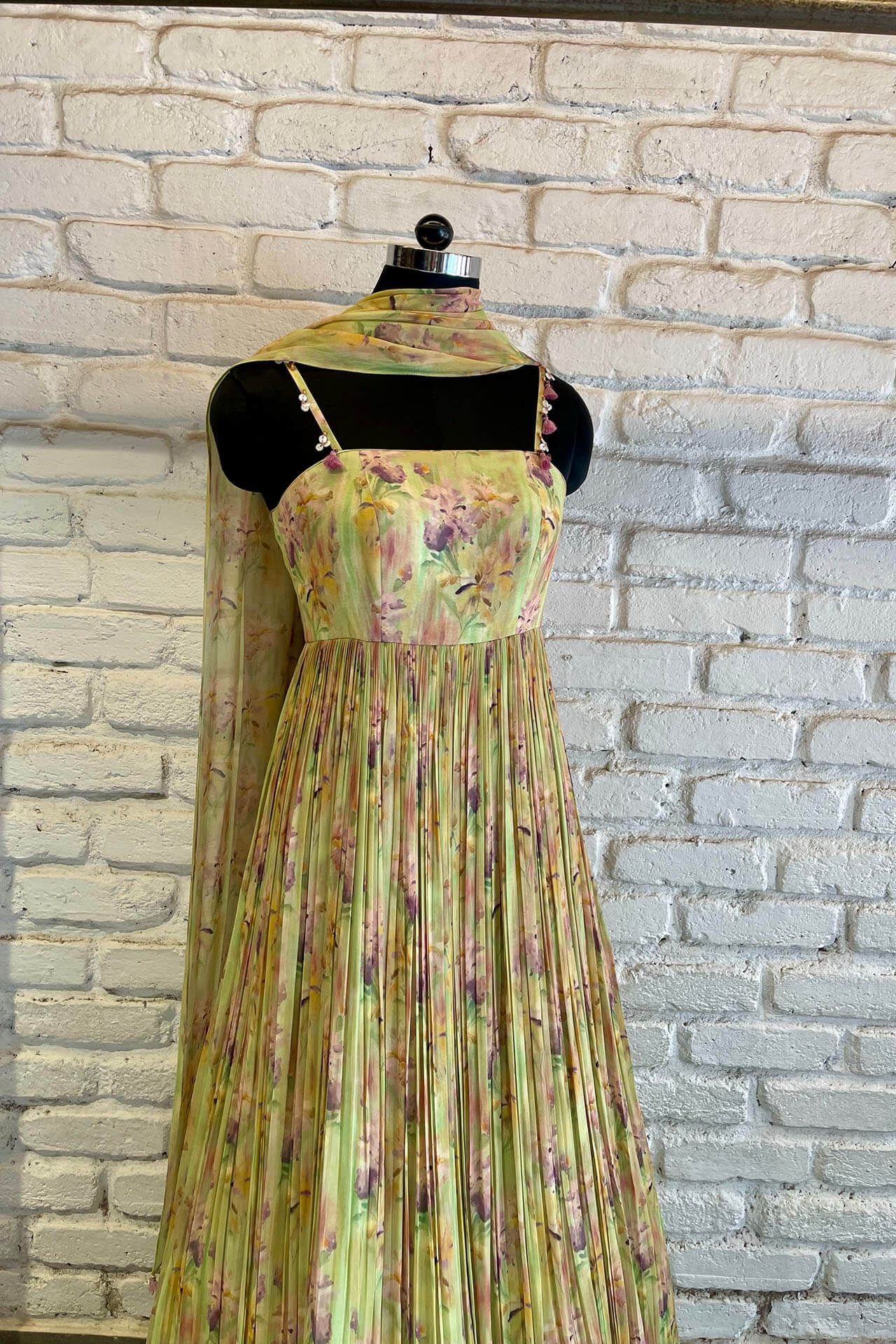 Green Floral Printed Dress