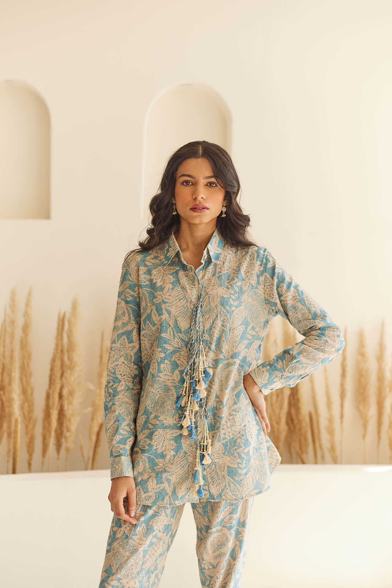 Floral Blue Coord Set