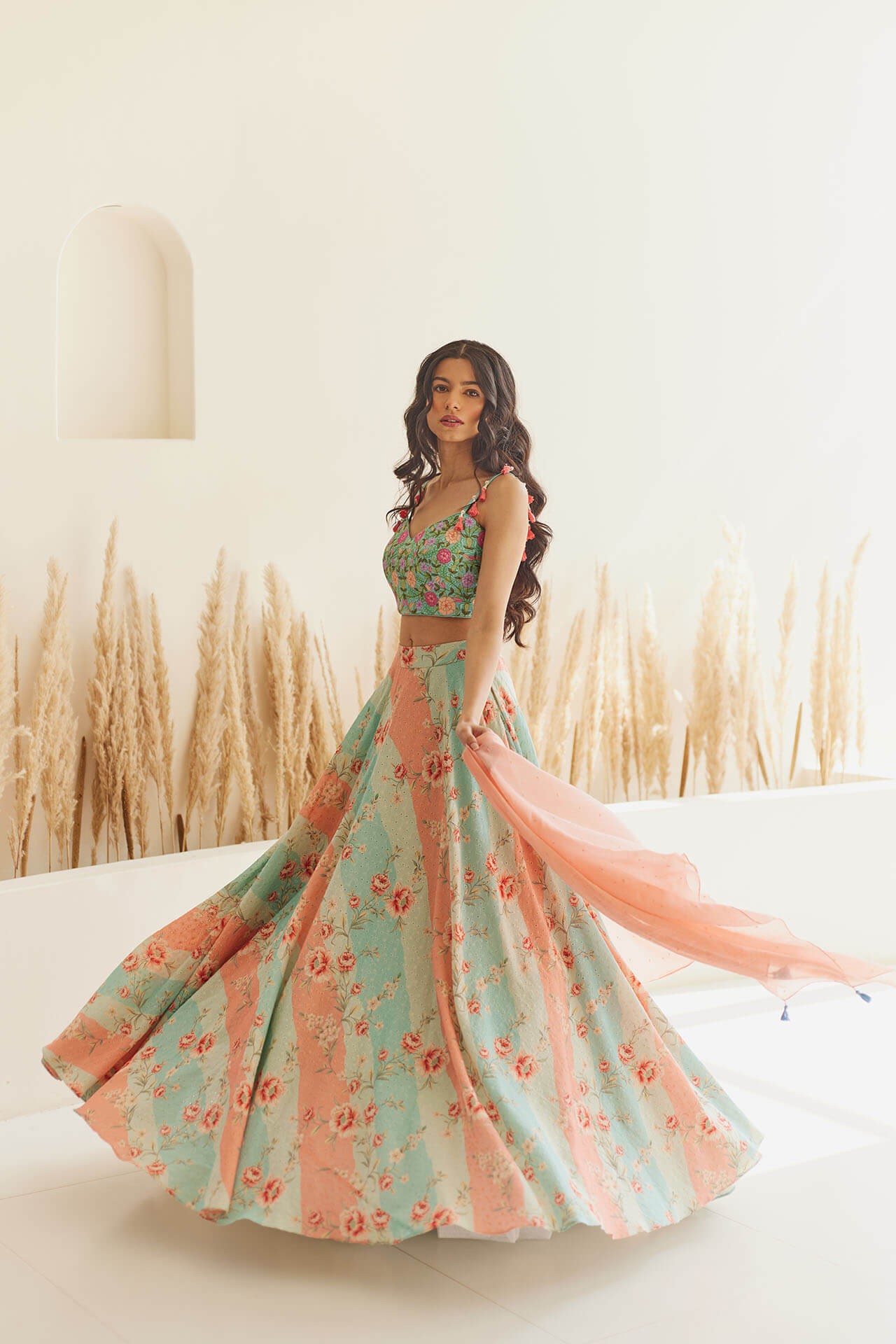 Lily Striped Lehenga