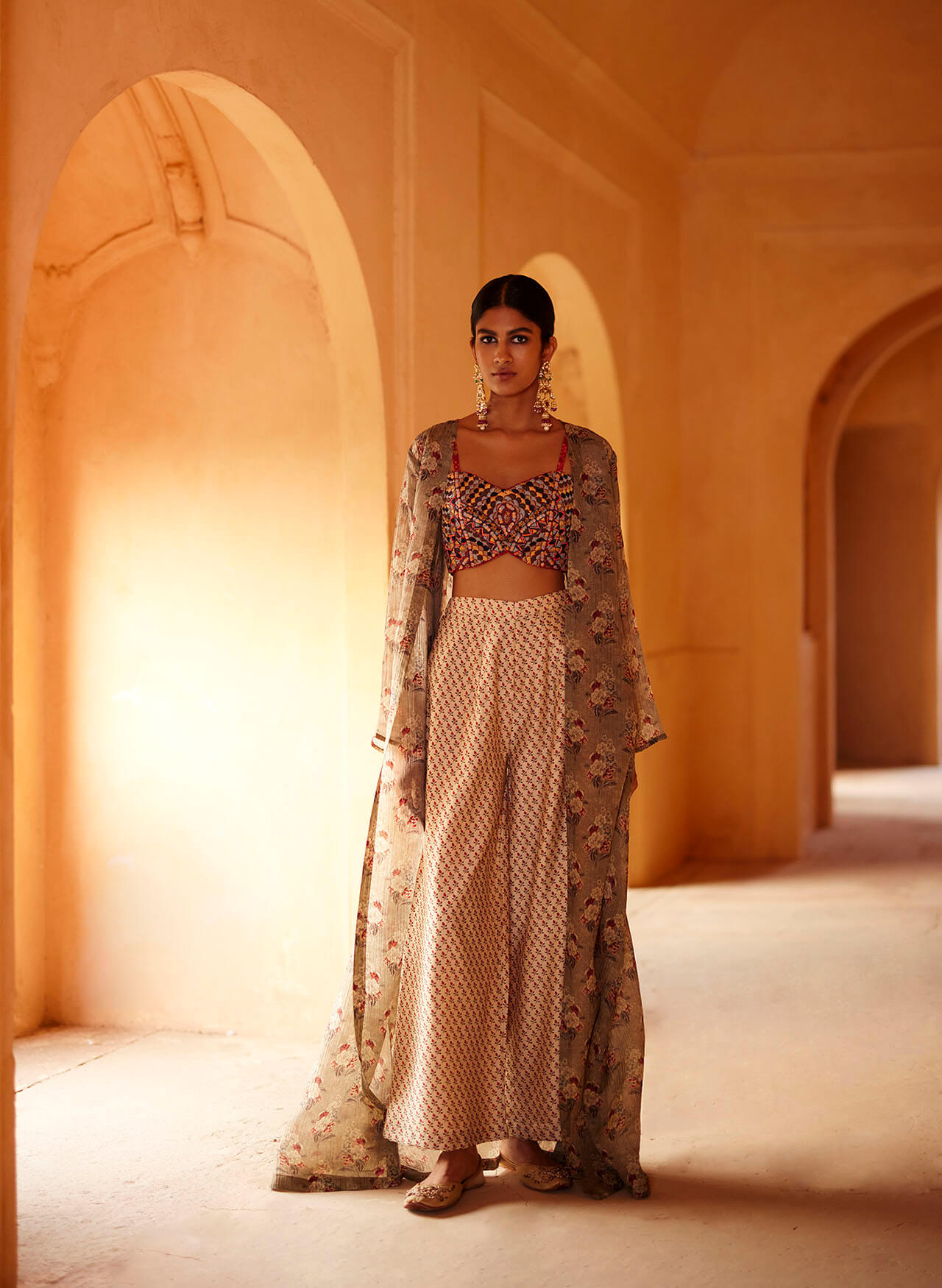 Deva Croptop Cape Set