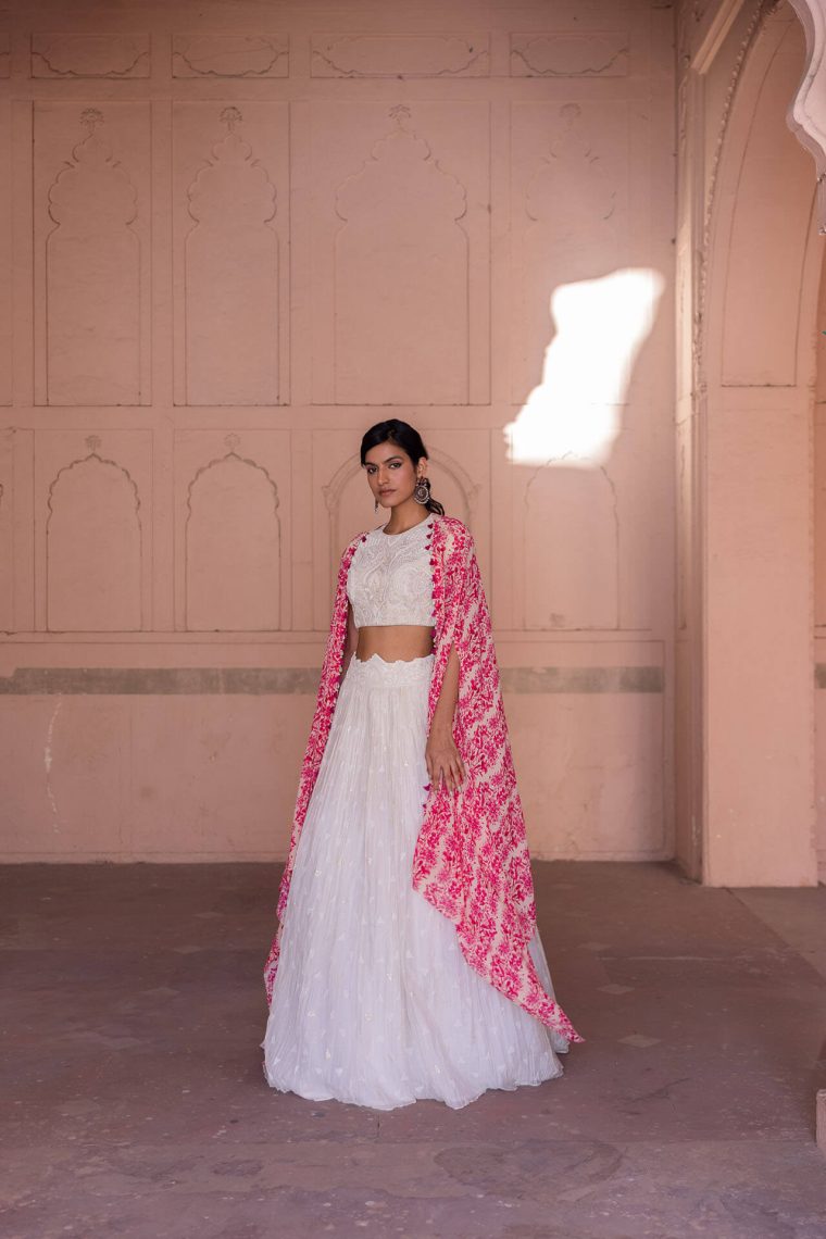 Ivory & Rani Pink Lehenga