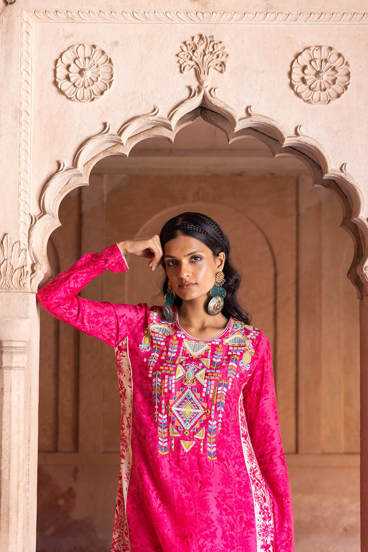 Rani Pink Kurta Set