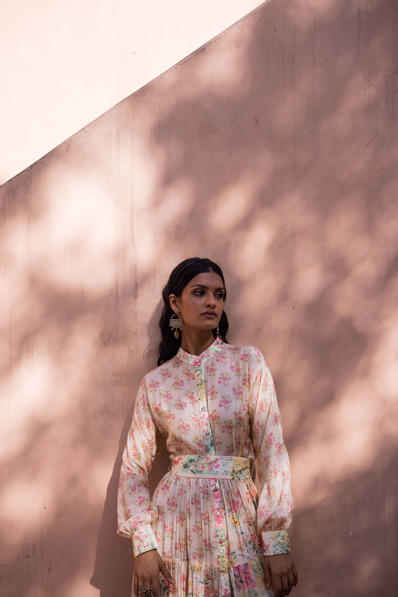 Off White Floral Maxi Dress