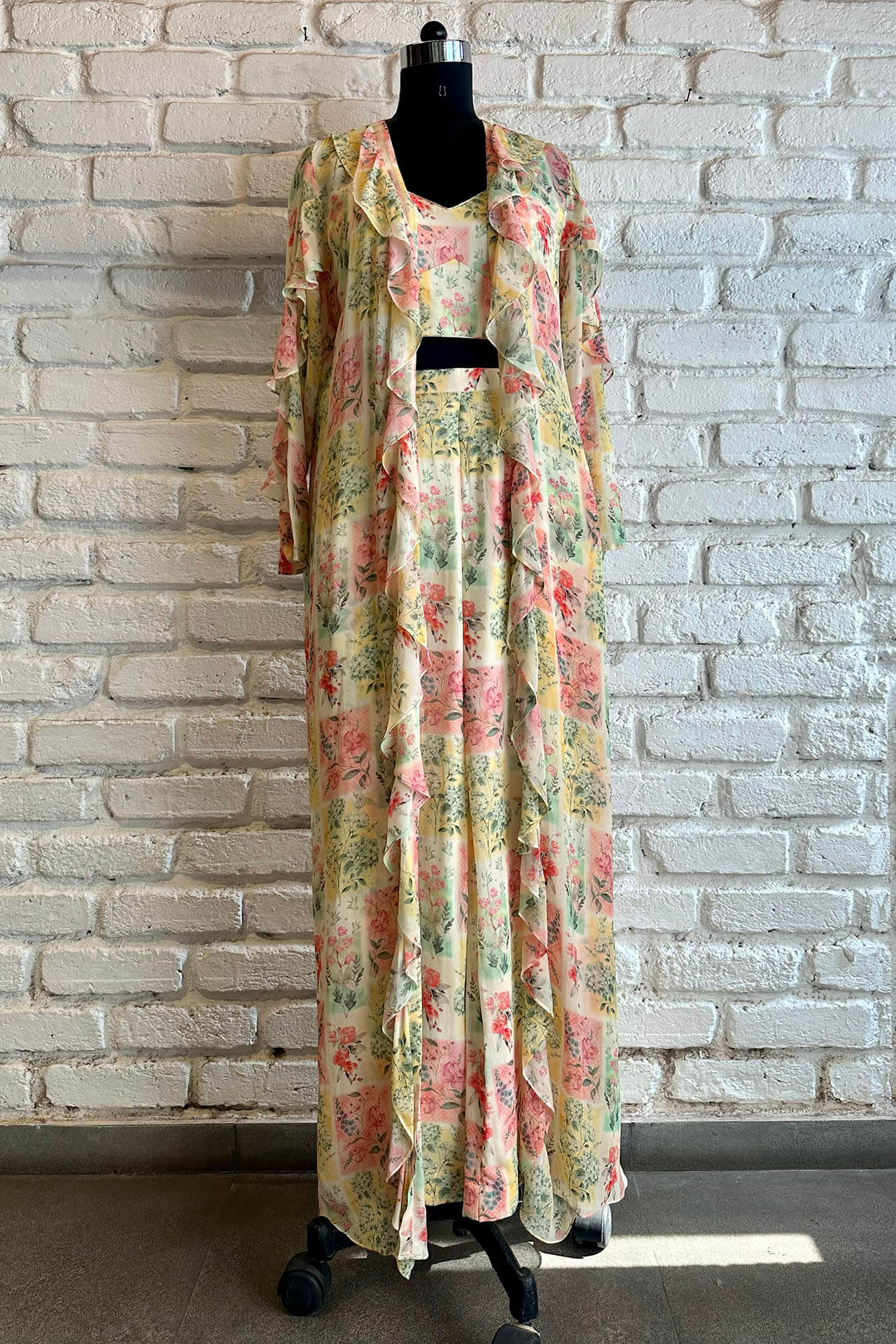 Off White Nirvi Coord Set