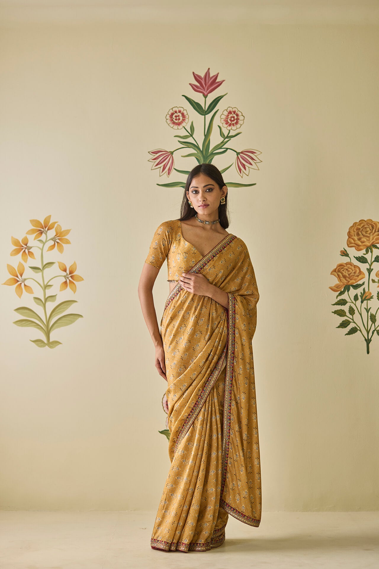 Mustard Yellow Saree