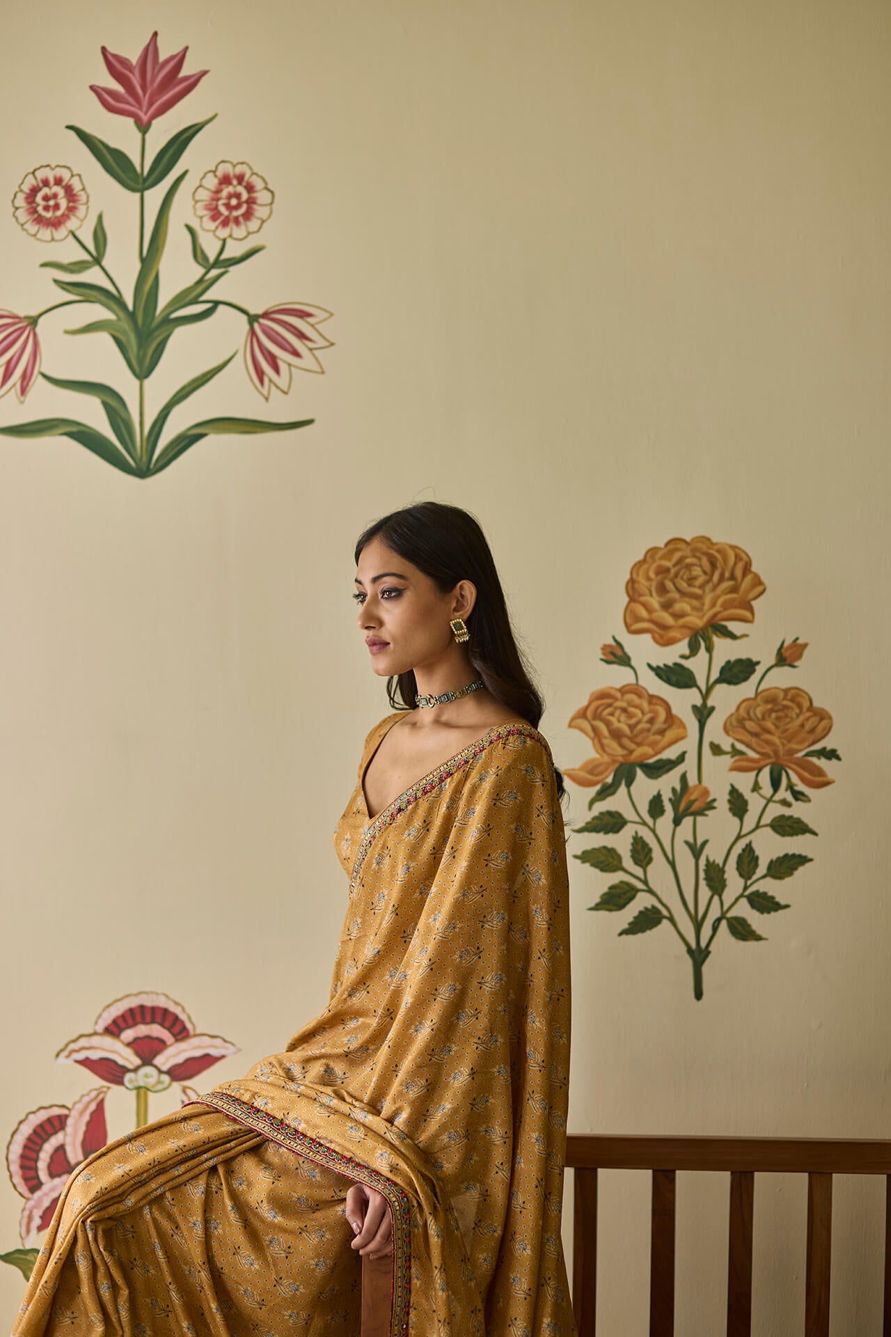 Mustard Yellow Saree