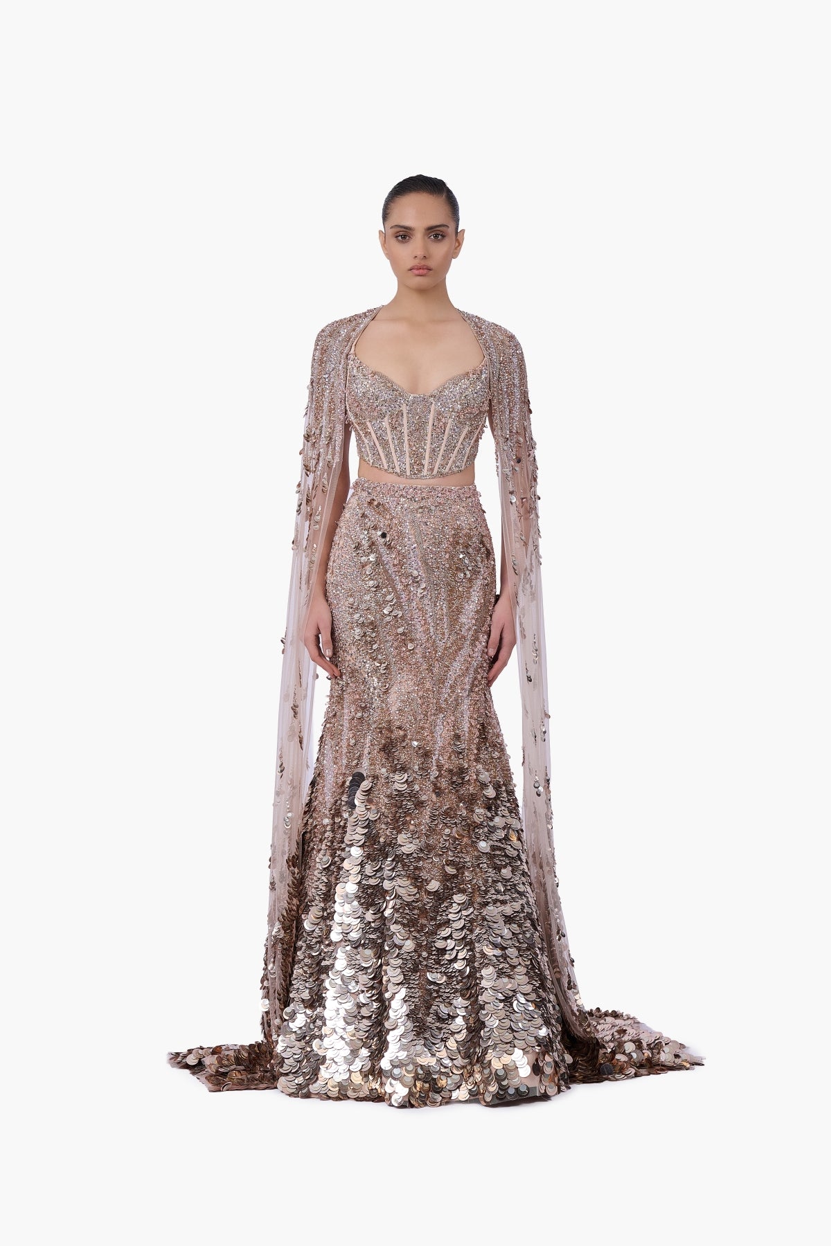 Crystallised Scale Lehenga