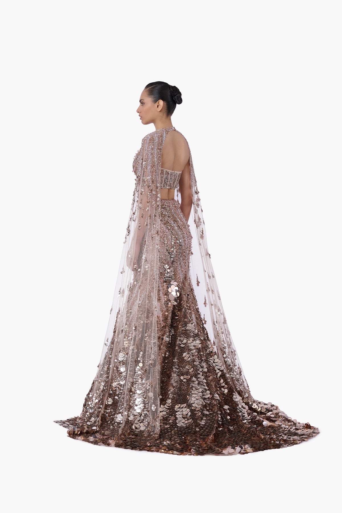 Crystallised Scale Lehenga