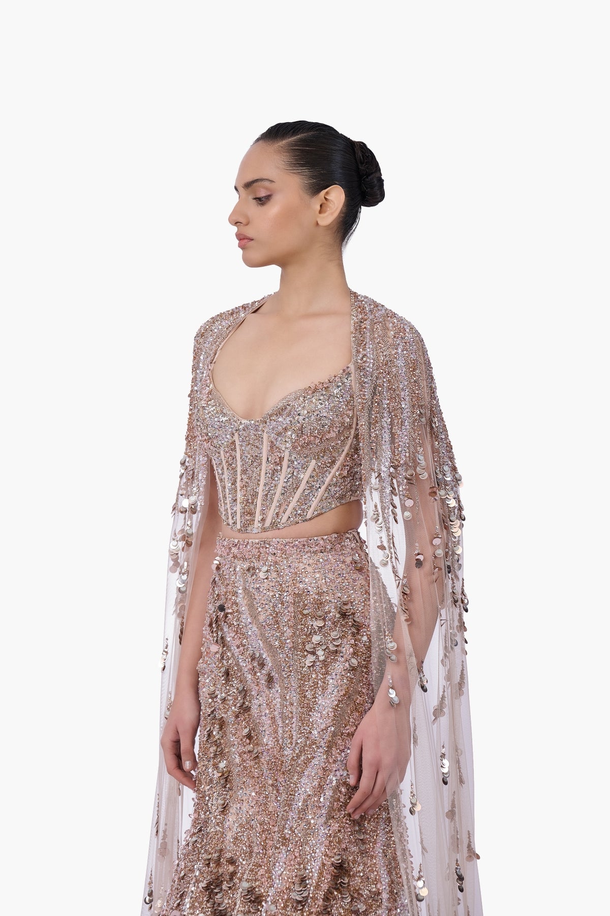 Crystallised Scale Lehenga