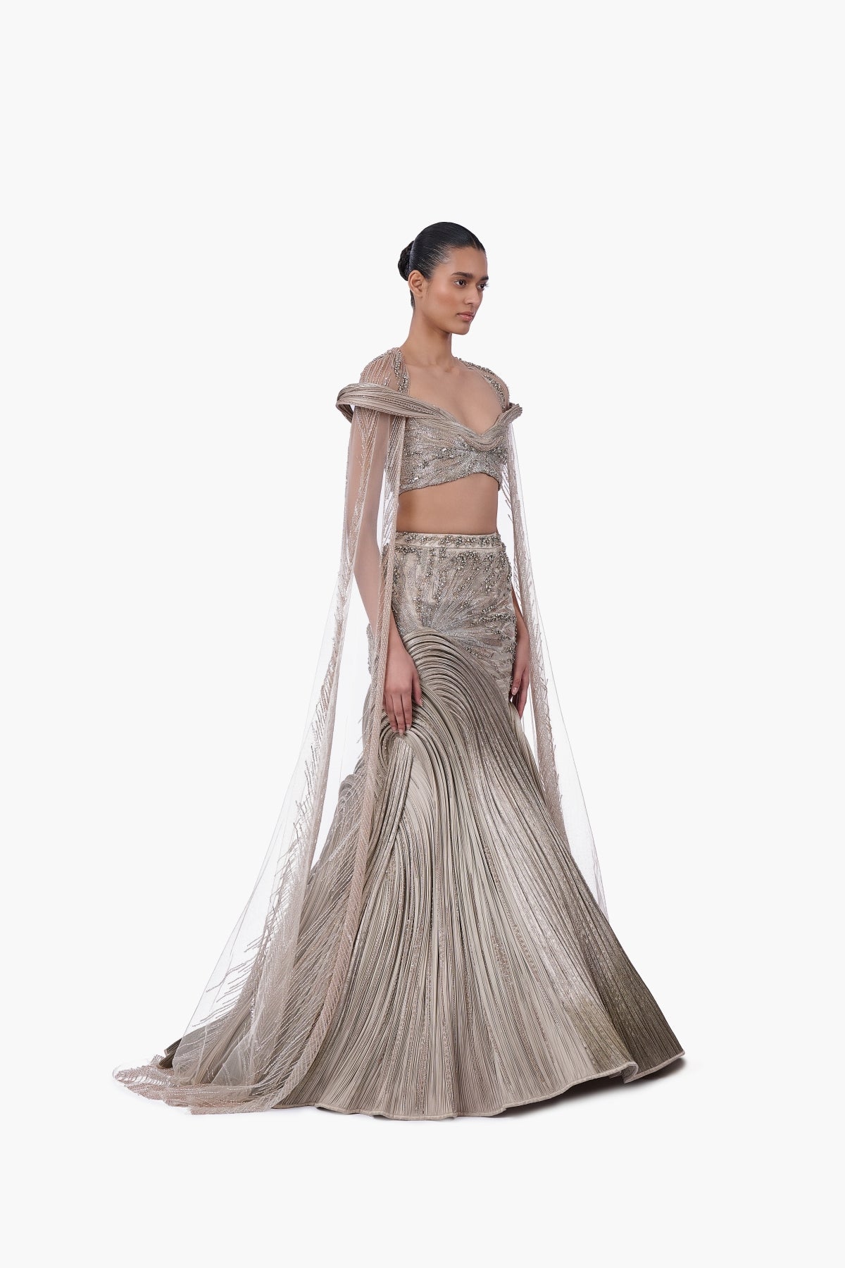 The Brocade Lehenga Set with Cape