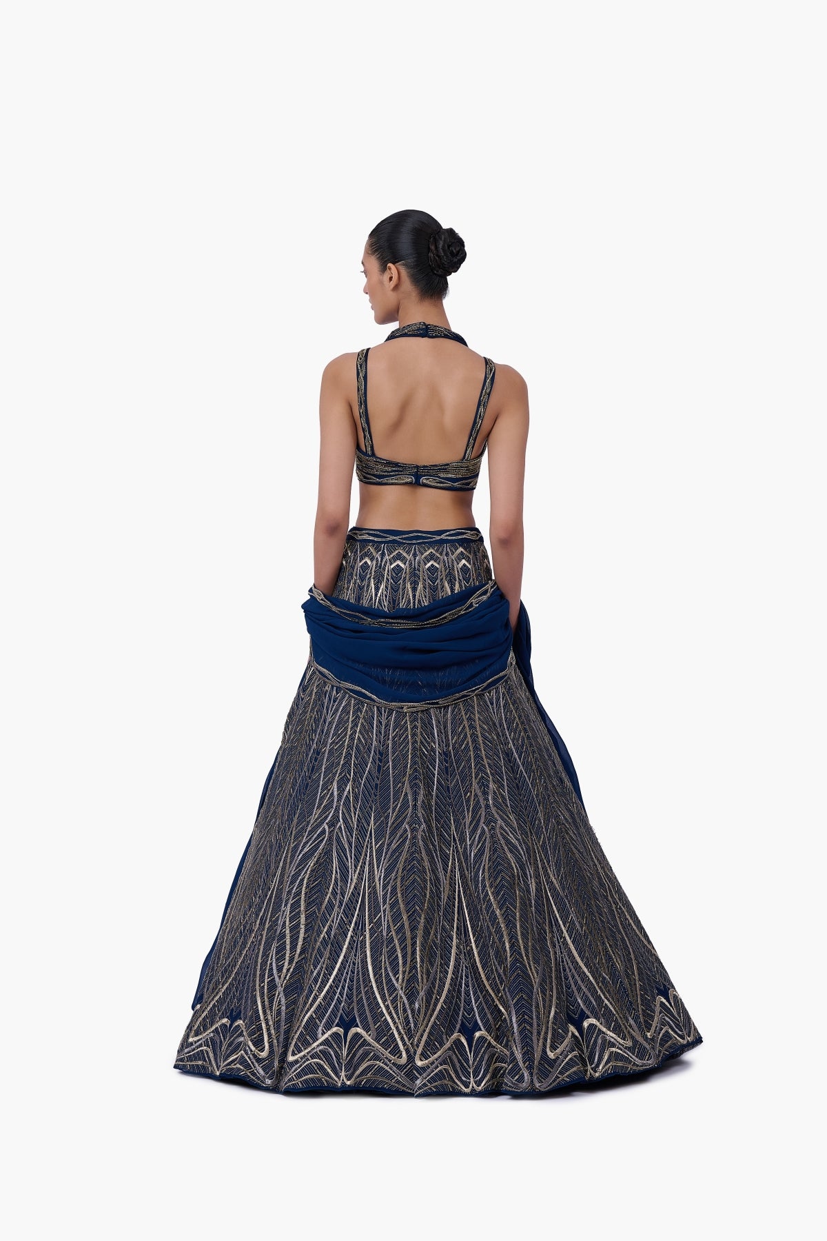 The Linear Embroidered Lehenga