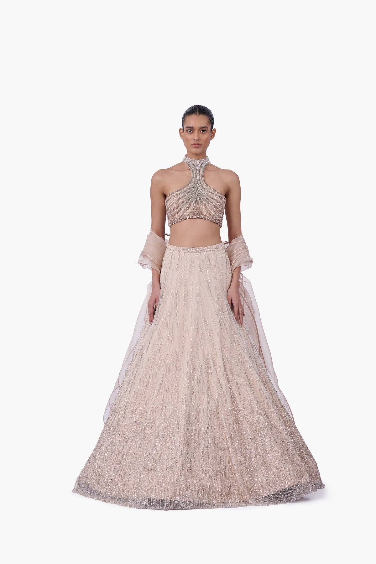The Embellished Halter Lehenga