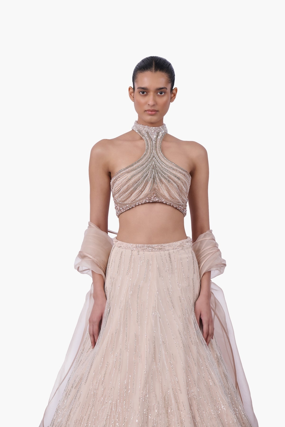The Embellished Halter Lehenga