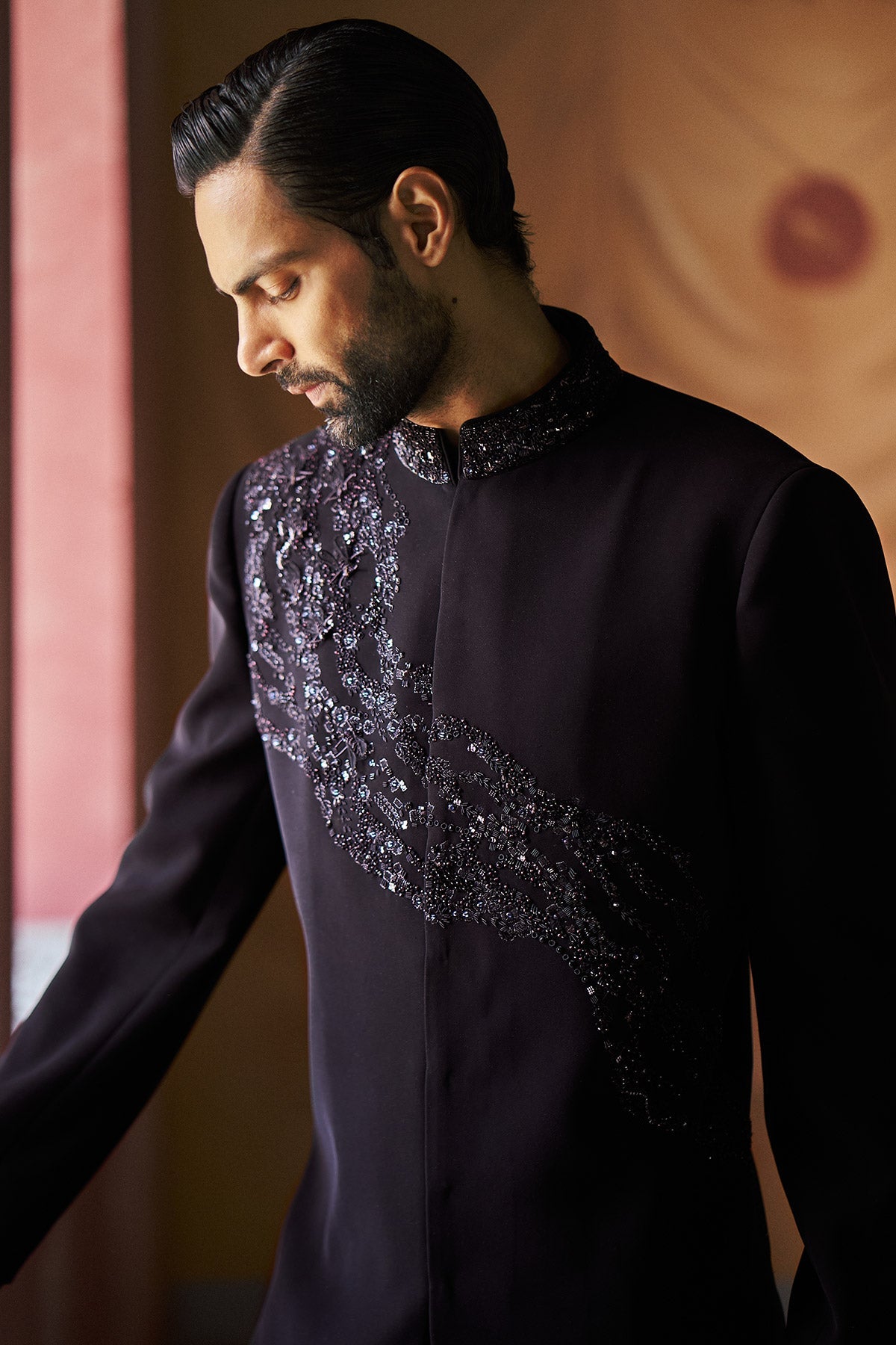 Onyxe Achkan With Pant & Kurta Set