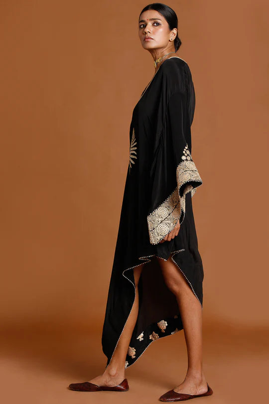 Black Embroidered Kaftan