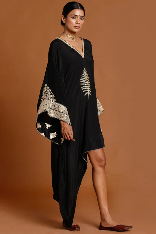 Black Embroidered Kaftan