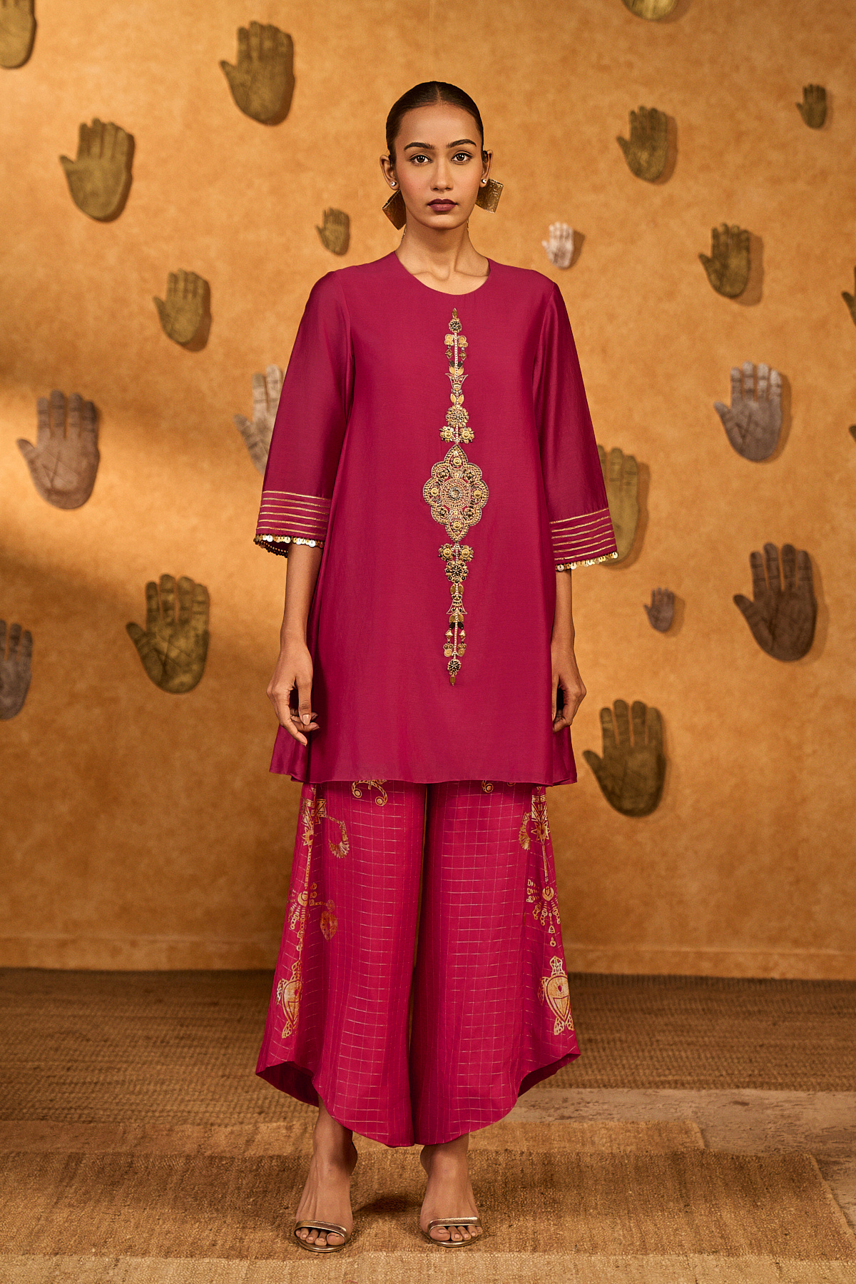 Raspberry Winddrop Kurta Set