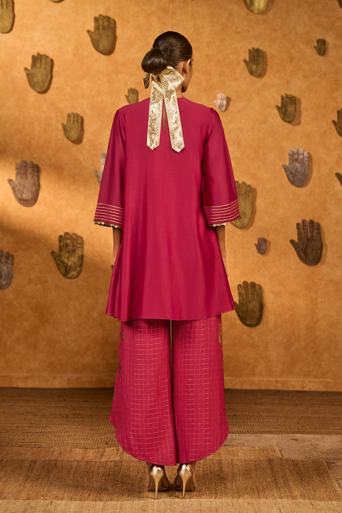 Raspberry Winddrop Kurta Set