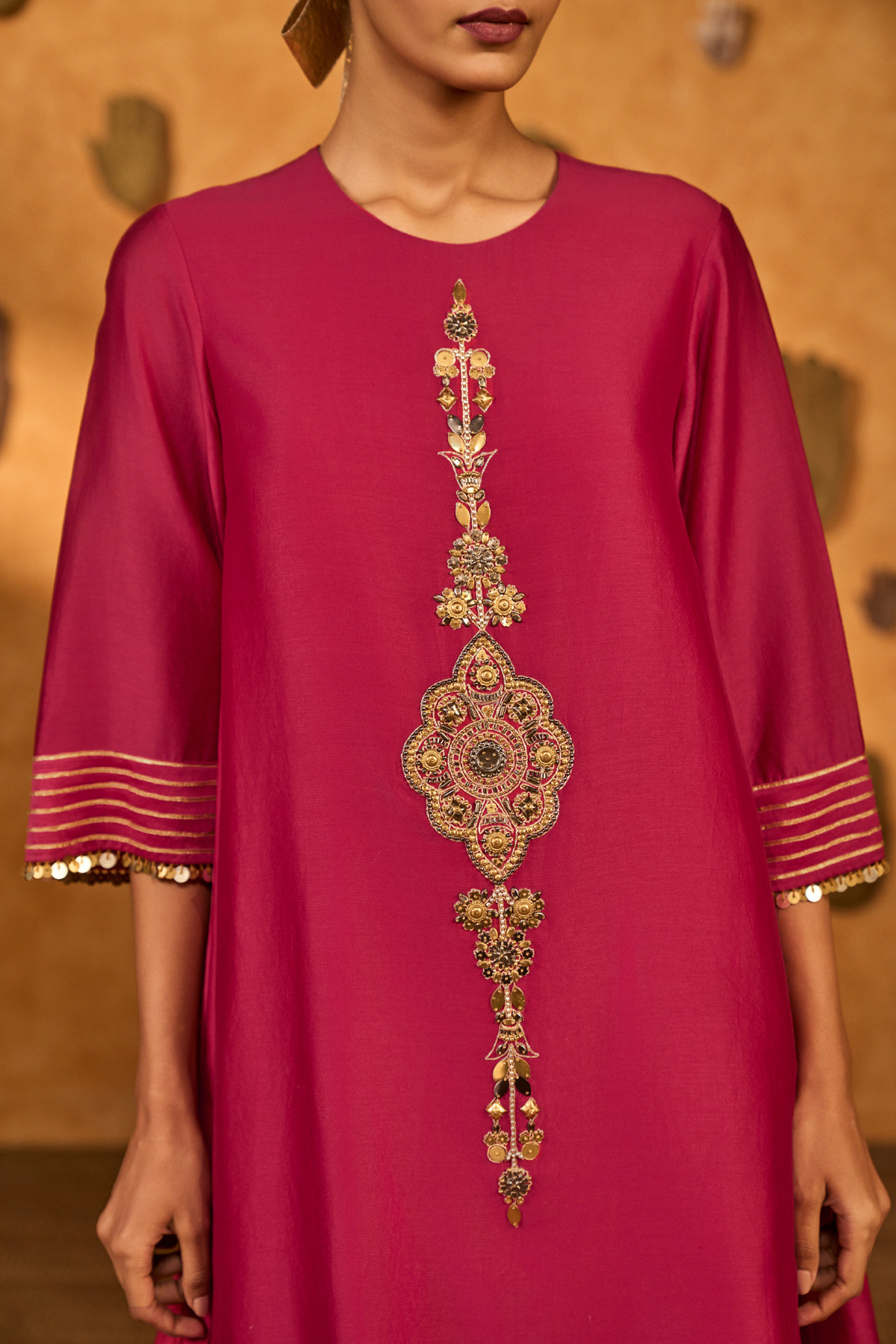 Raspberry Winddrop Kurta Set