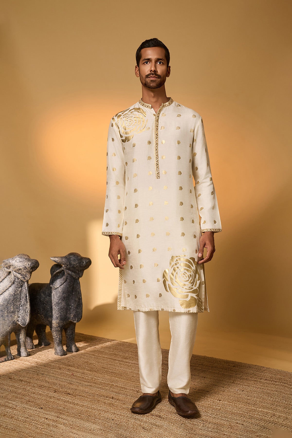 Ivory Rose Blush Kurta