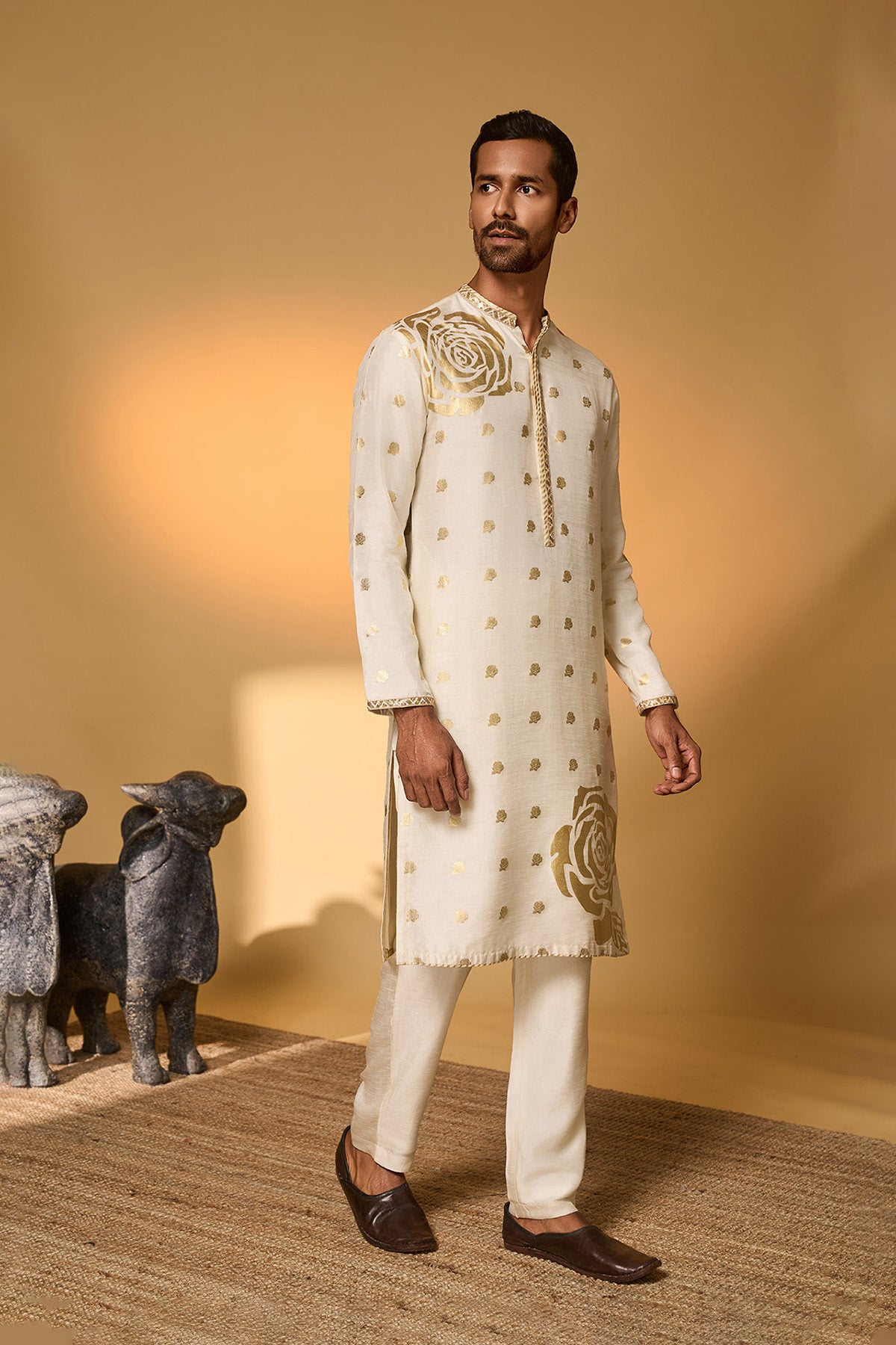 Ivory Rose Blush Kurta