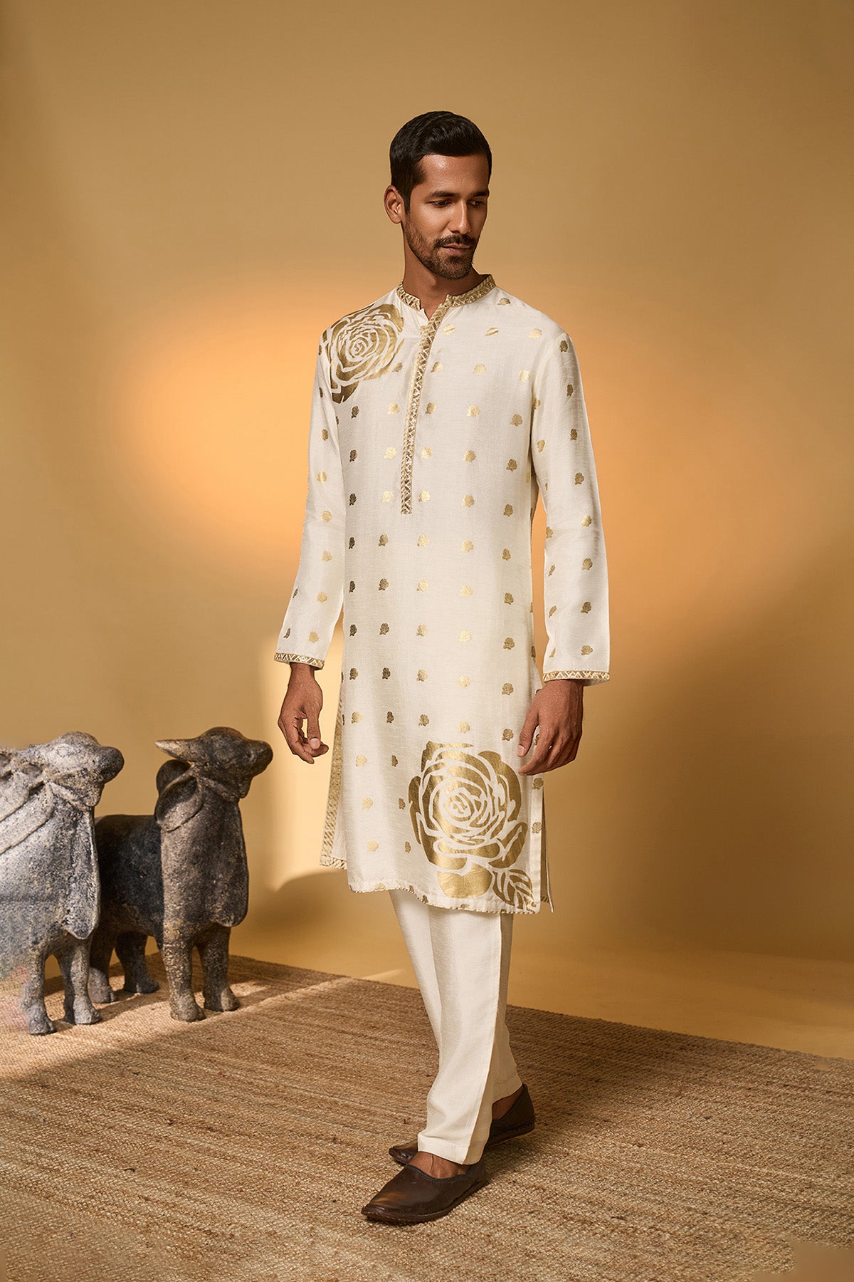 Ivory Rose Blush Kurta