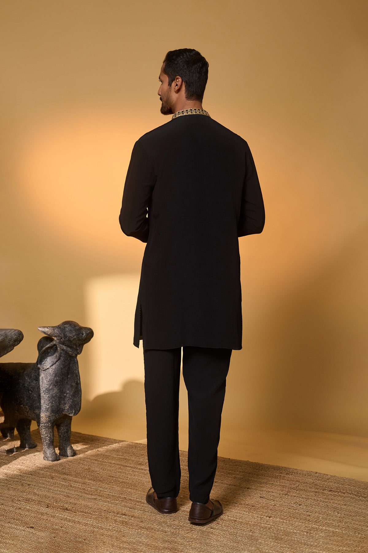 Black & White Turtle Tale Kurta Set