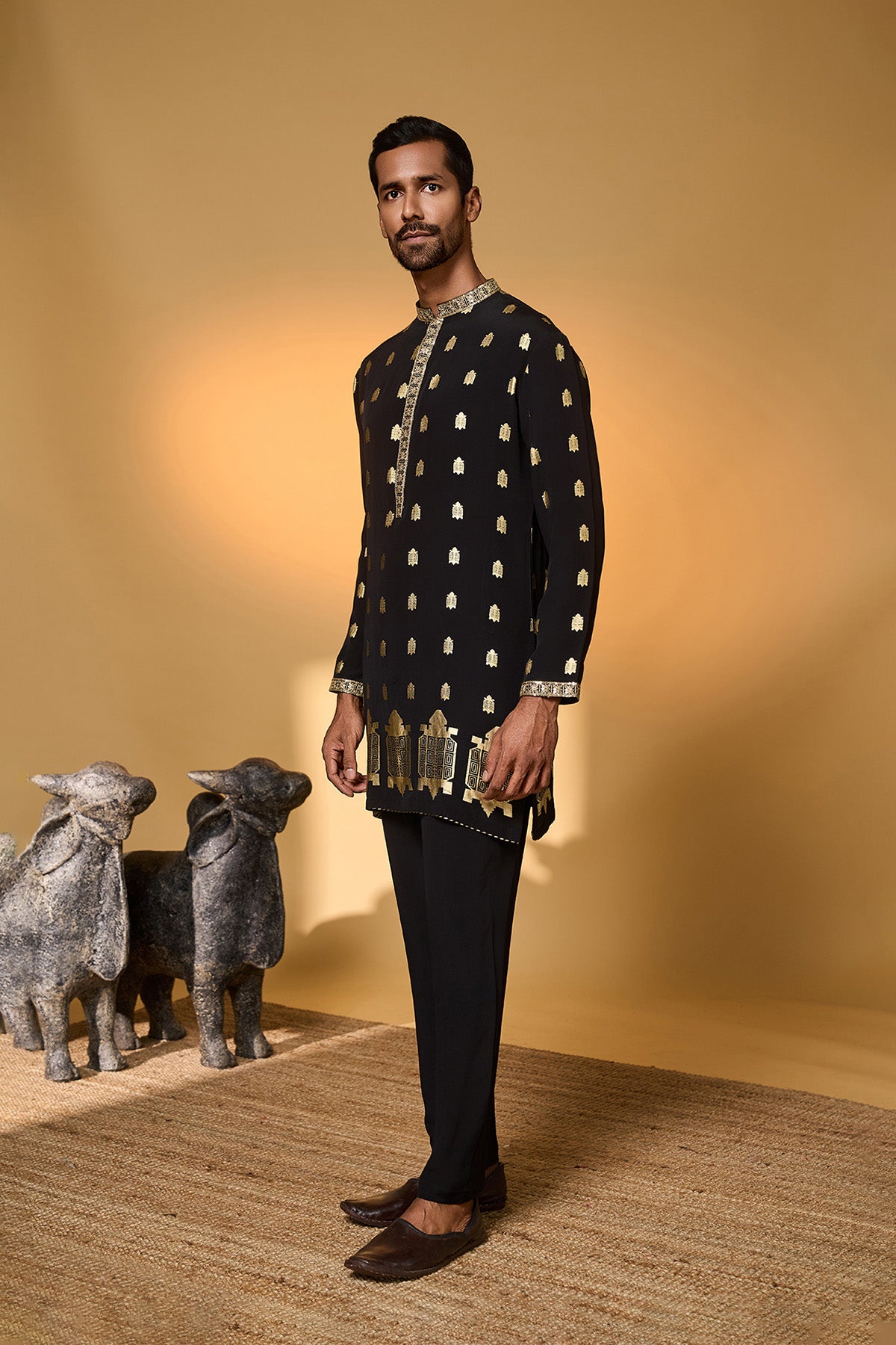 Black Turtle Tale Kurta Set