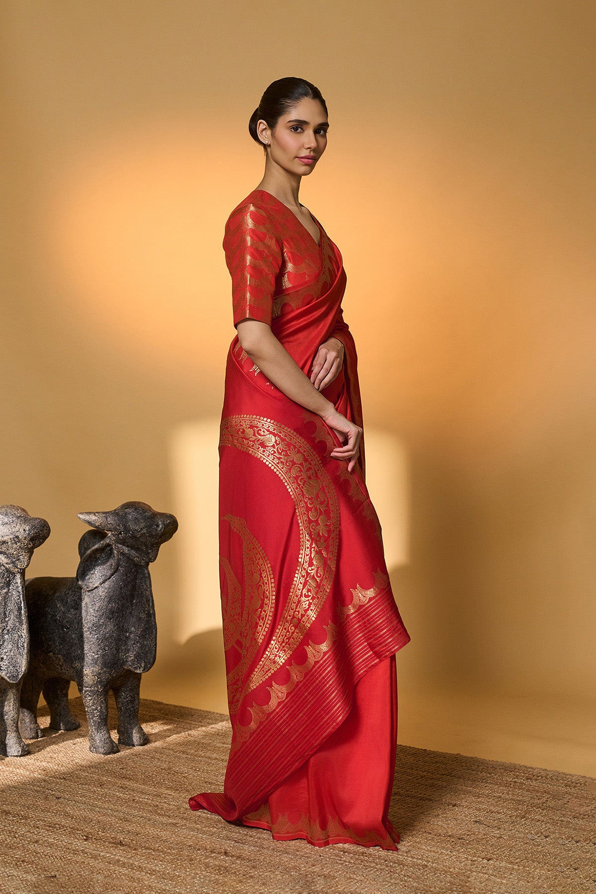 Crimson Tijila Saree
