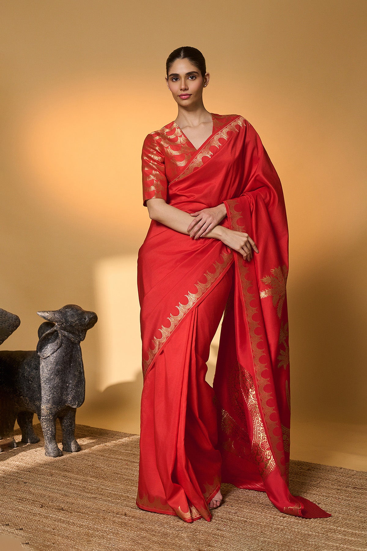 Crimson Tijila Saree