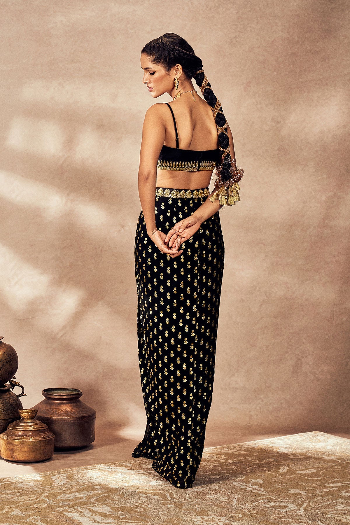 Black Pixie Dust Skirt Set