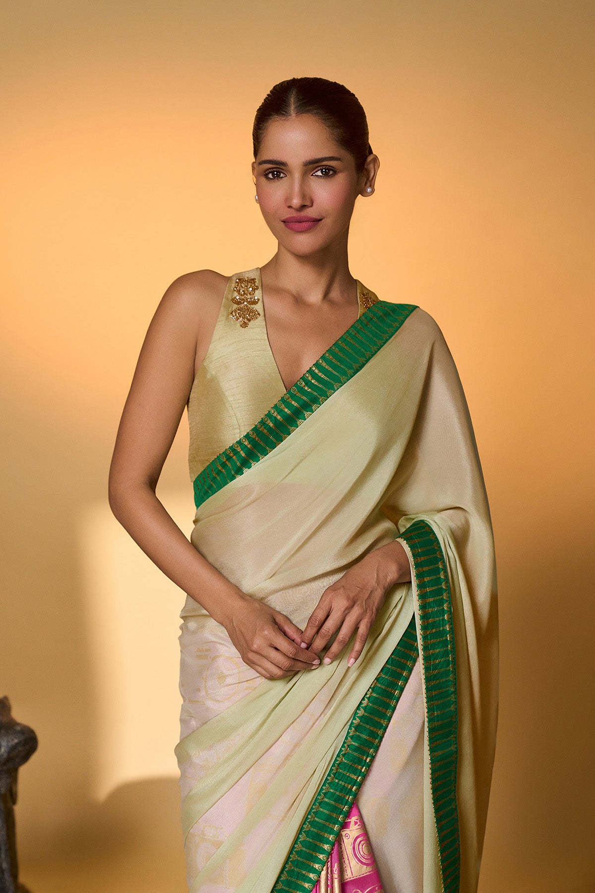 Mint Turtle Tale Saree