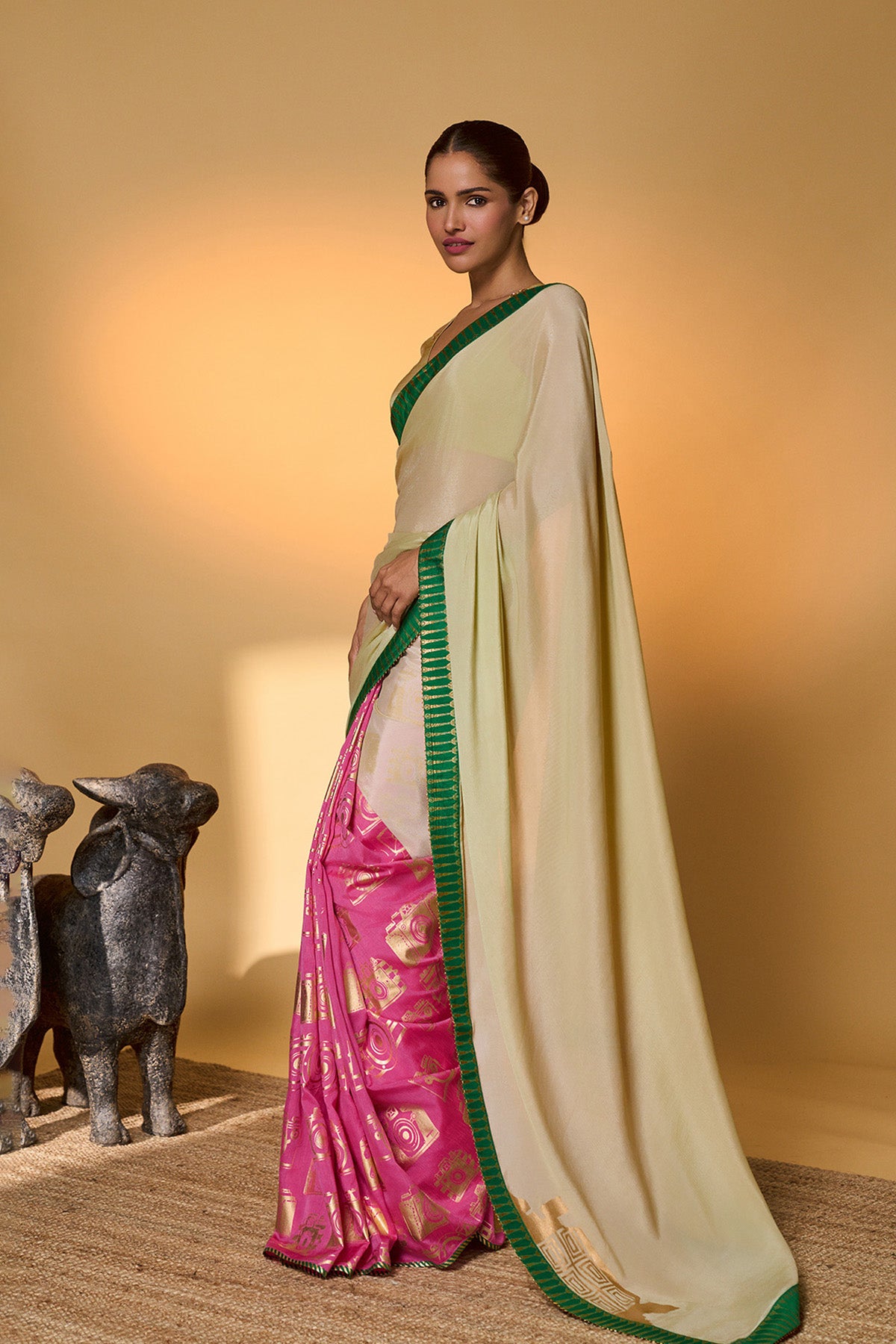 Mint Turtle Tale Saree
