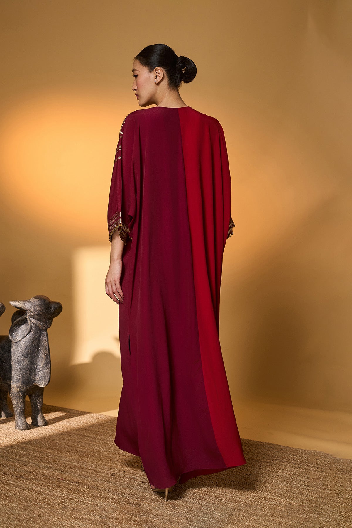 Red & Plum Moonlight Melody Kaftan