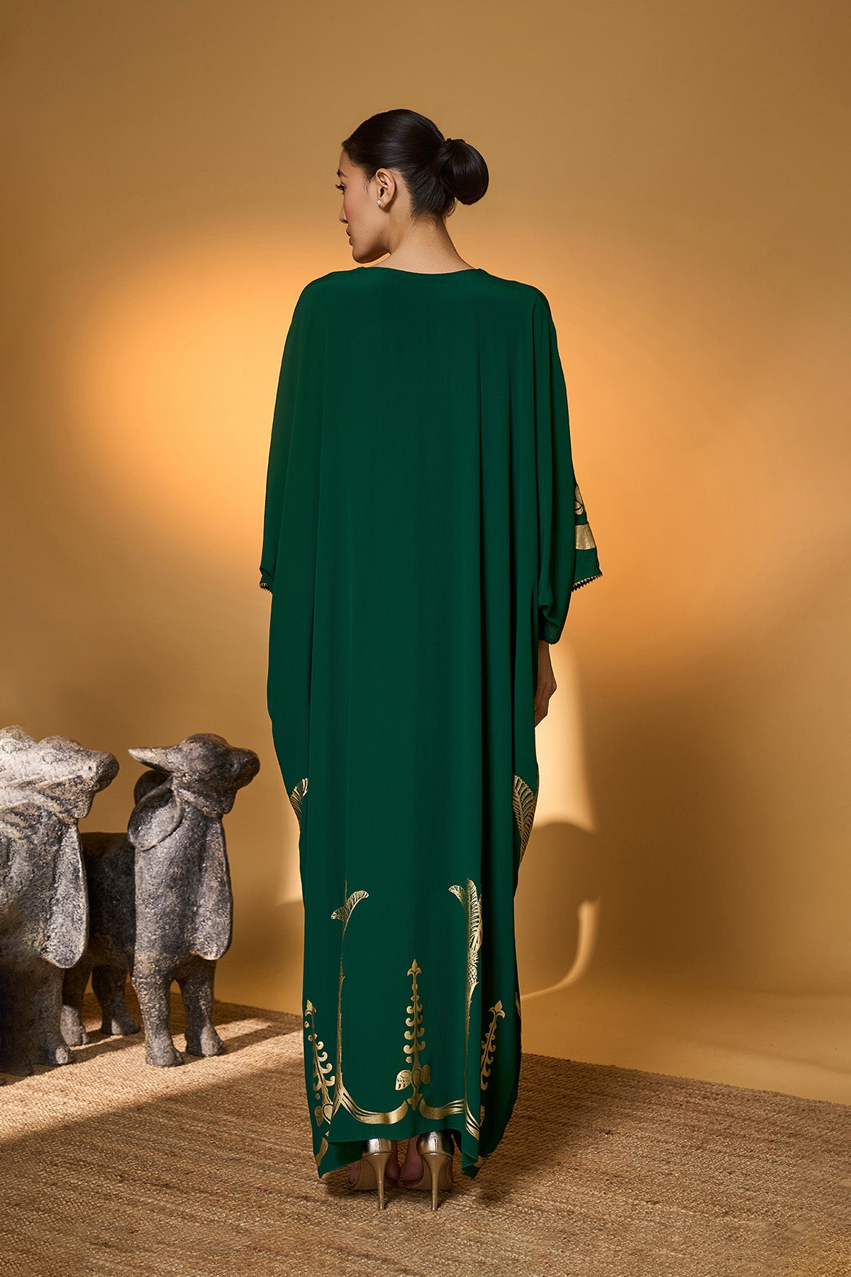 Green Palm Tress Kaftan