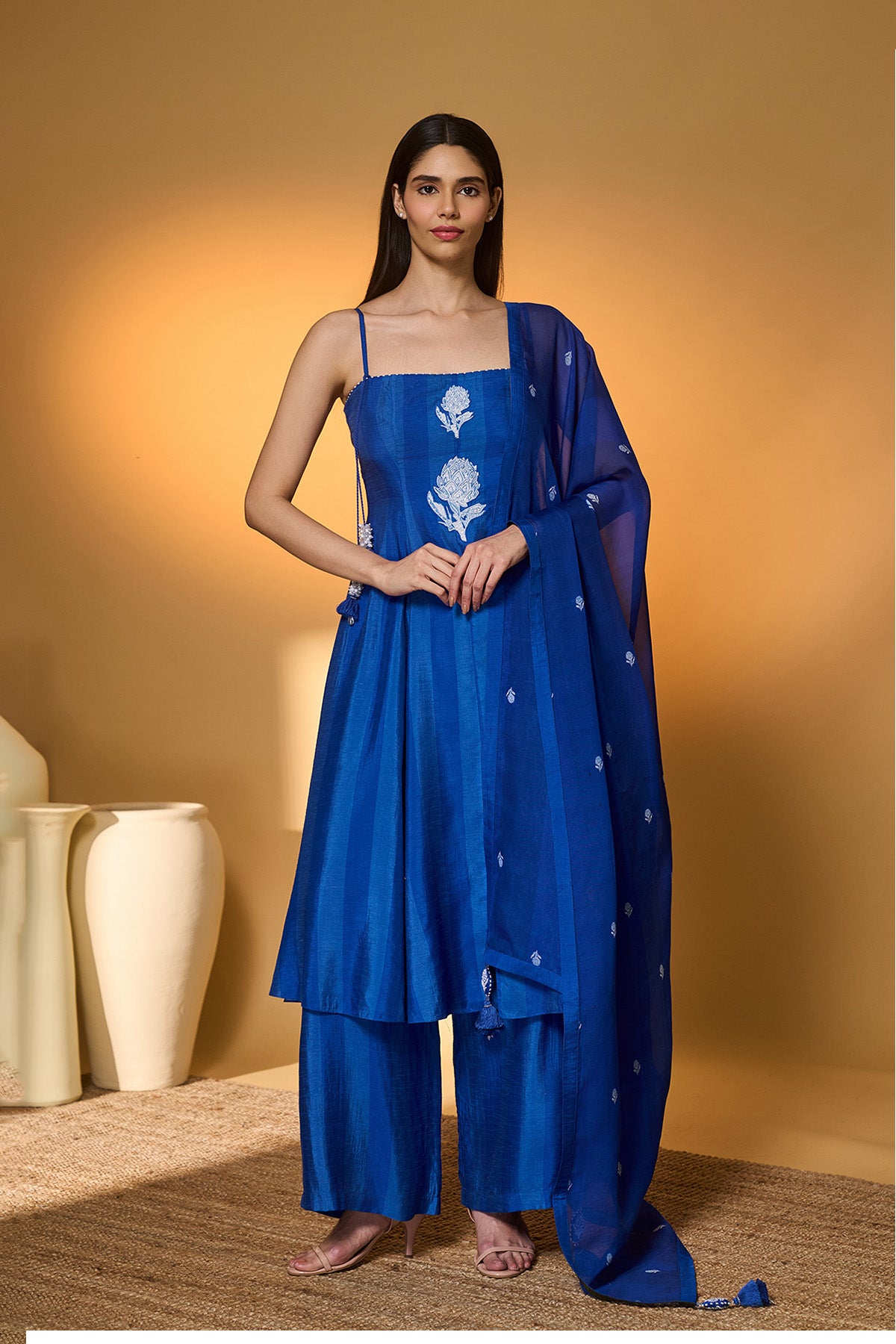 Heart of Eden on Ocean Haze Anarkali Set