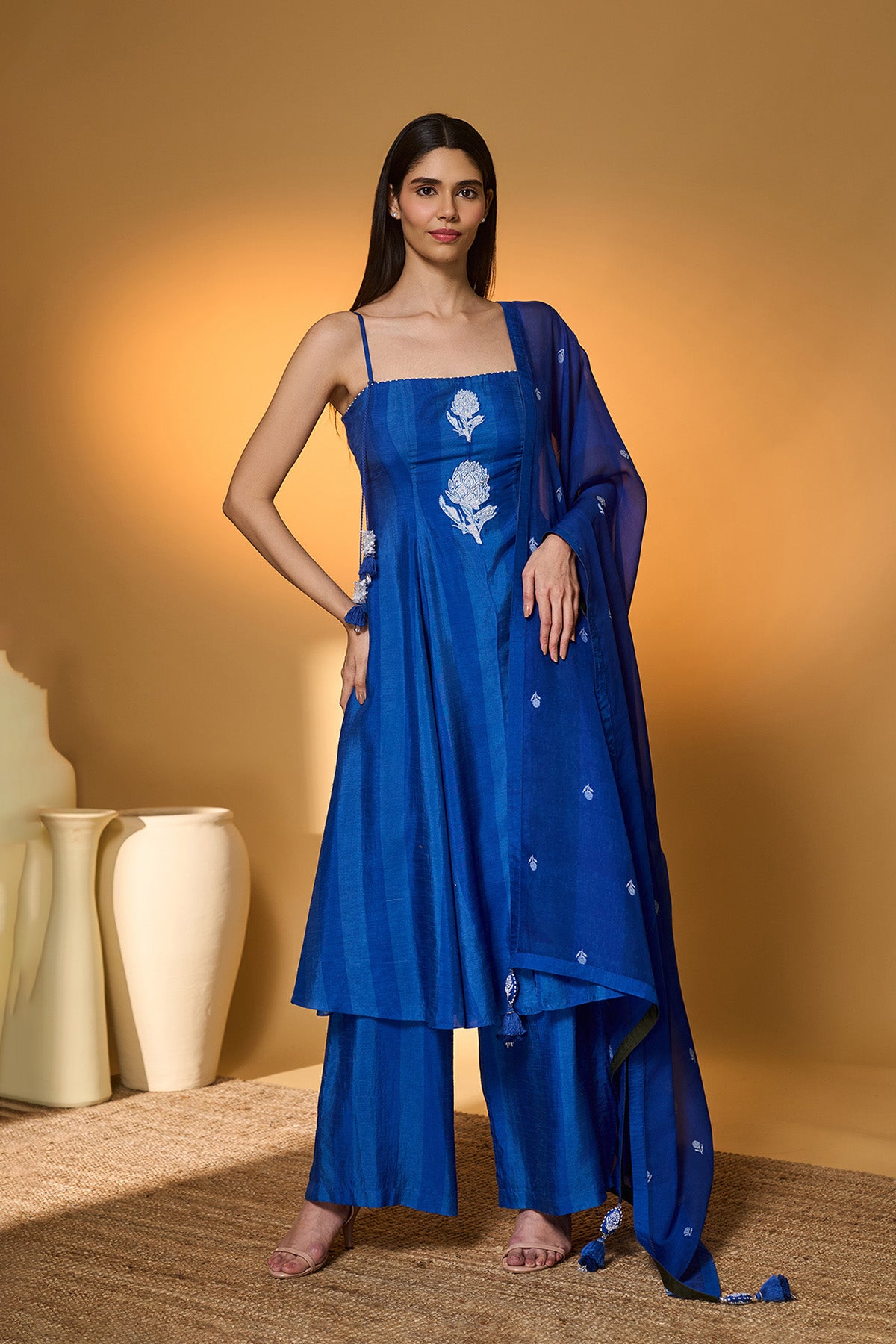 Heart of Eden on Ocean Haze Anarkali Set