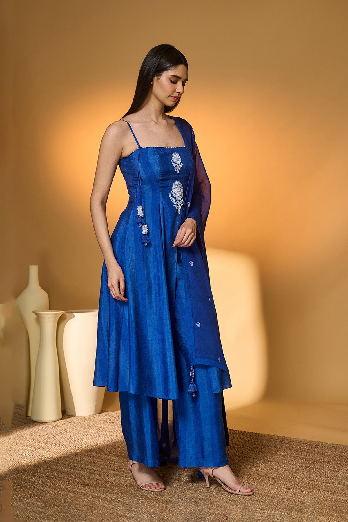 Heart of Eden on Ocean Haze Anarkali Set