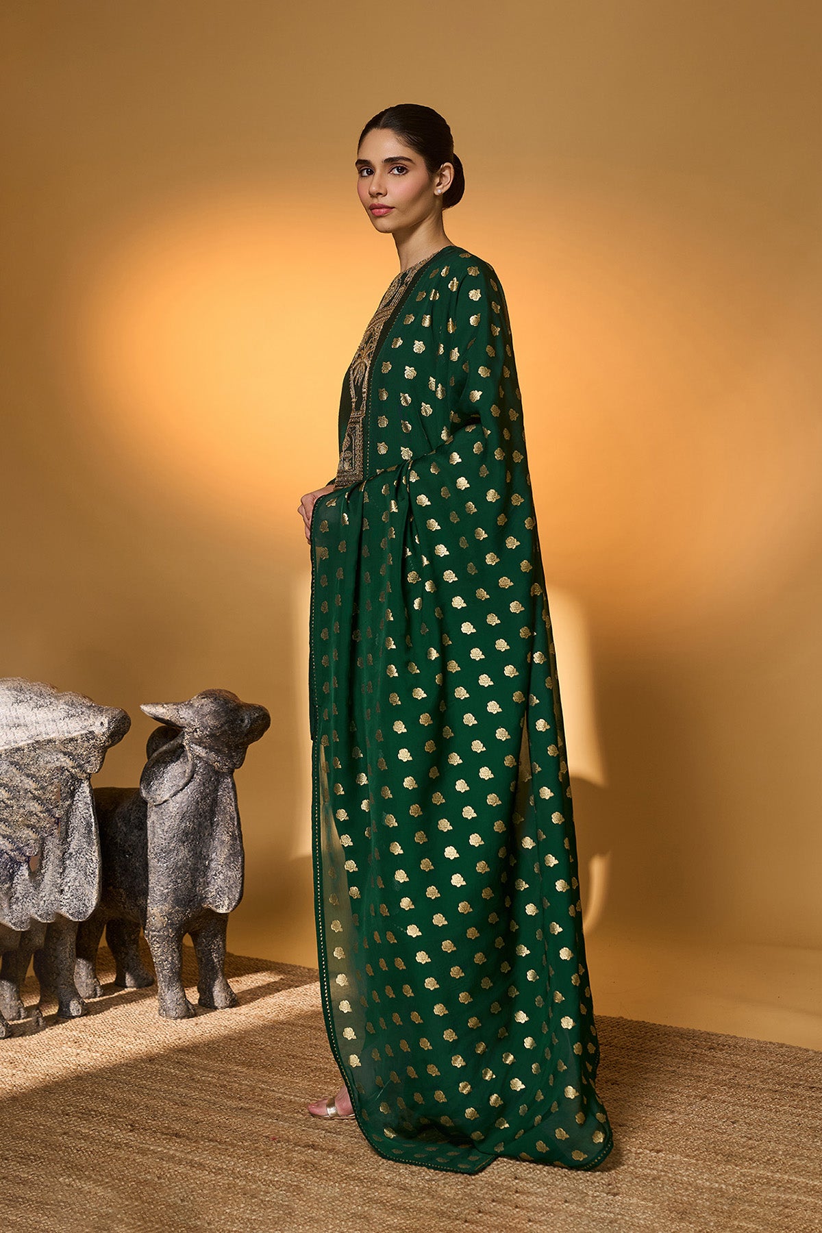 Bottle Green Kurta Set
