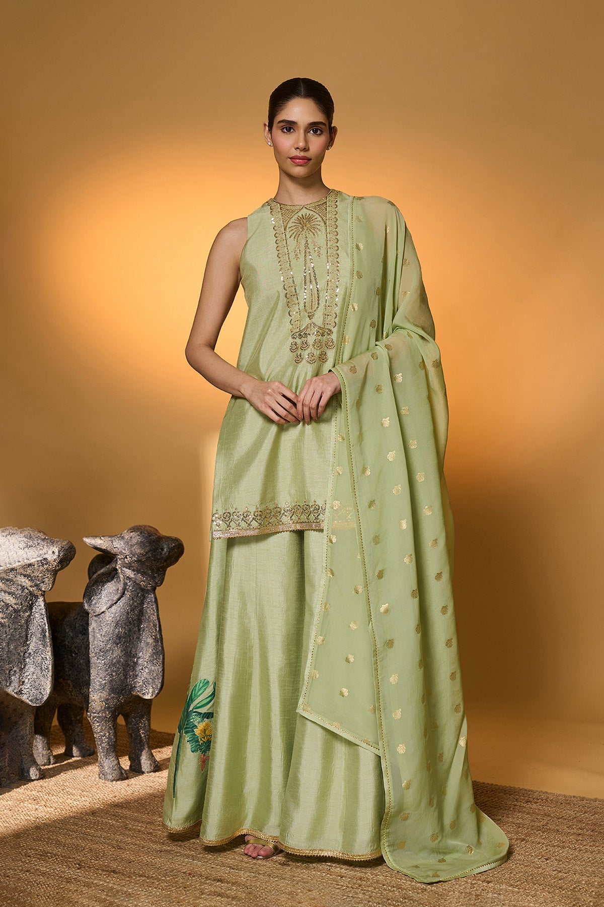 Mint Rose Blush Kurta Set